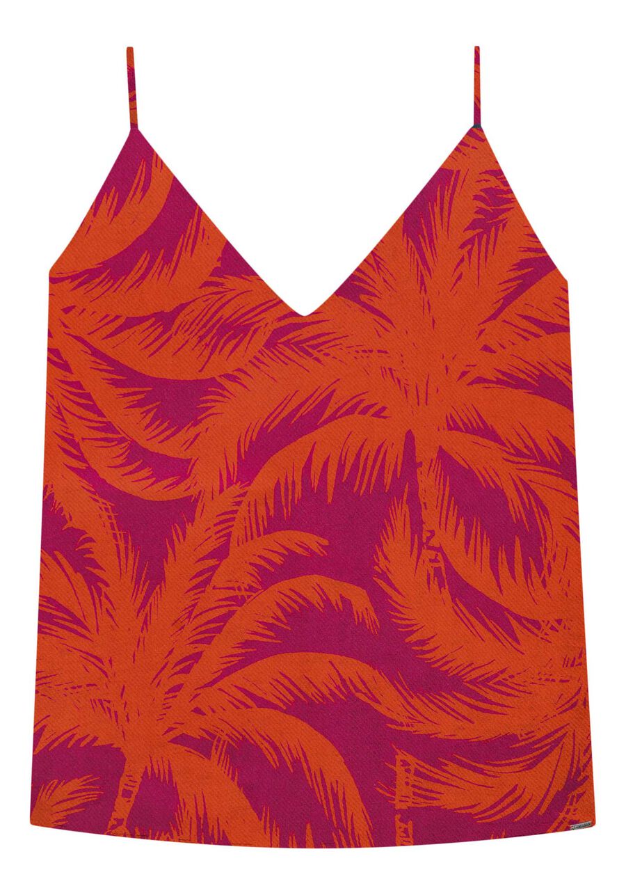 Blusa Estampada em Viscose com Decote V, . Blusa Estampada em Viscose com Decote V, , large.