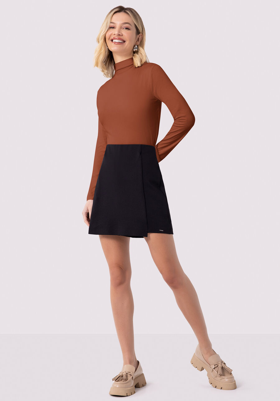 Blusa Básica Com Mangas Longas E Gola Alta Em Malha, . Blusa Básica Com Mangas Longas E Gola Alta Em Malha, , large.