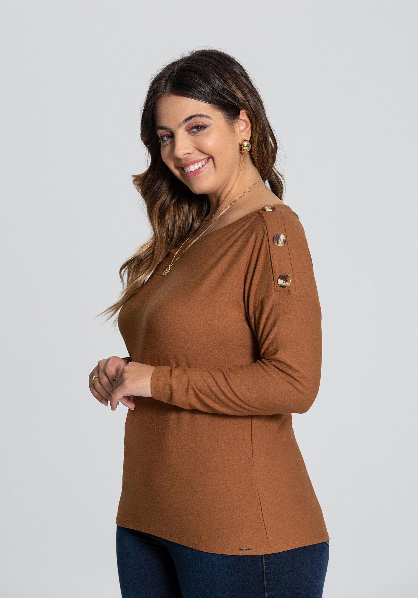 Blusas manga longa inverno 2019 2025
