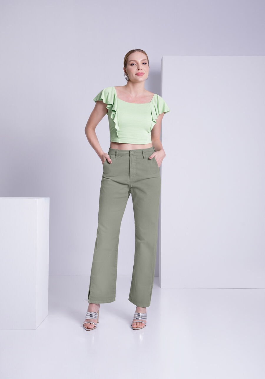 Blazer Sarja Alfaiataria com Elastano, VERDE CORAL. Blazer Sarja Alfaiataria com Elastano, VERDE CORAL, large.