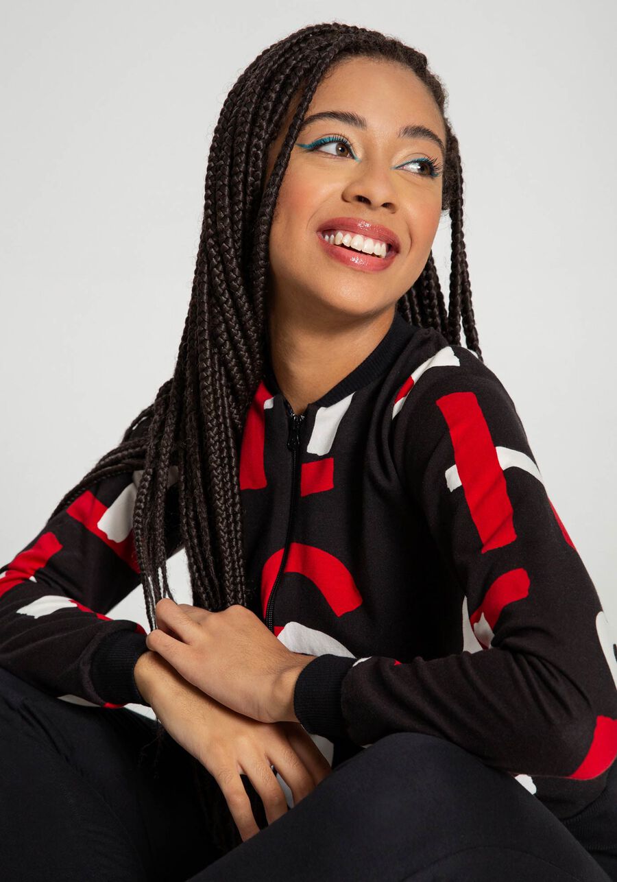 Jaqueta Estampada em Molecotton Juvenil, URBAN PRETO. Jaqueta Estampada em Molecotton Juvenil, URBAN PRETO, large.