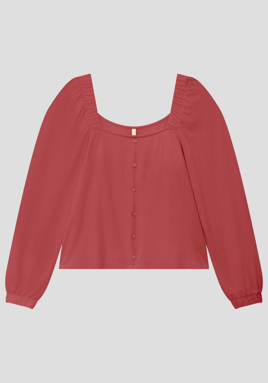 Blusa Plus Size em Malha com Mangas Bufantes, . Blusa Plus Size em Malha com Mangas Bufantes, , large.