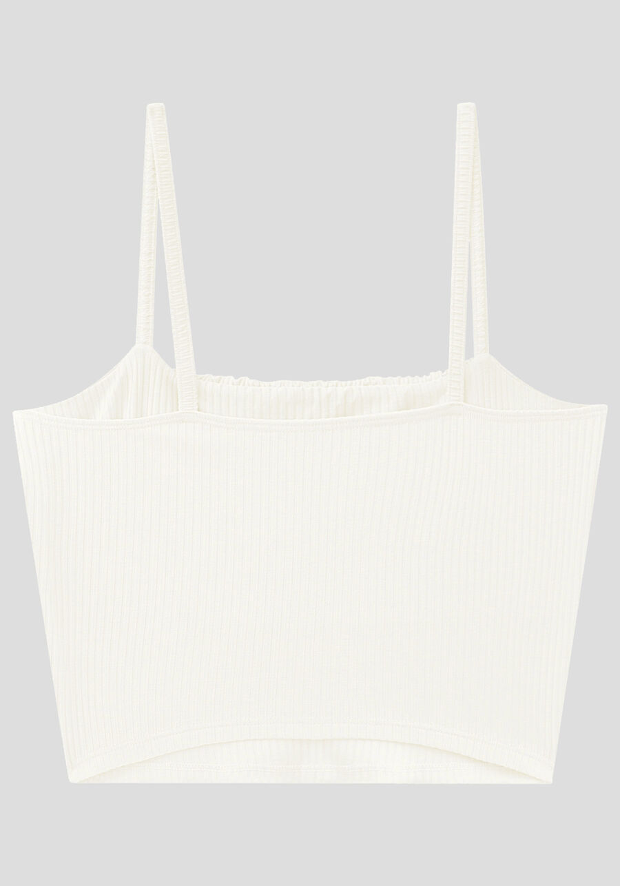 Blusa Cropped Canelada com Busto Franzido, . Blusa Cropped Canelada com Busto Franzido, , large.