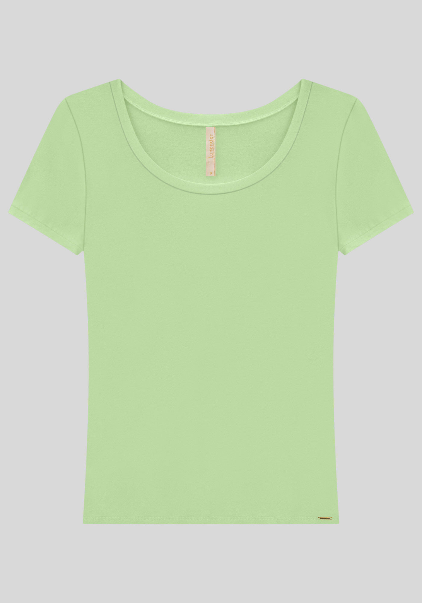 Blusa B&aacute;sica Lisa De Mangas Curtas Em Malha De Viscose, , large.