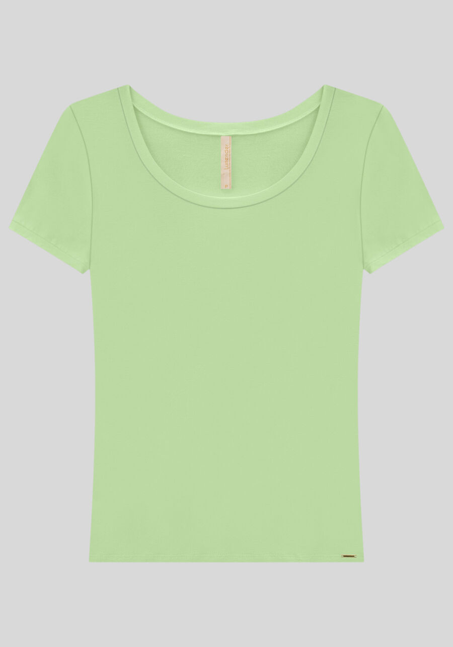 Blusa Básica Lisa De Mangas Curtas Em Malha De Viscose, . Blusa Básica Lisa De Mangas Curtas Em Malha De Viscose, , large.