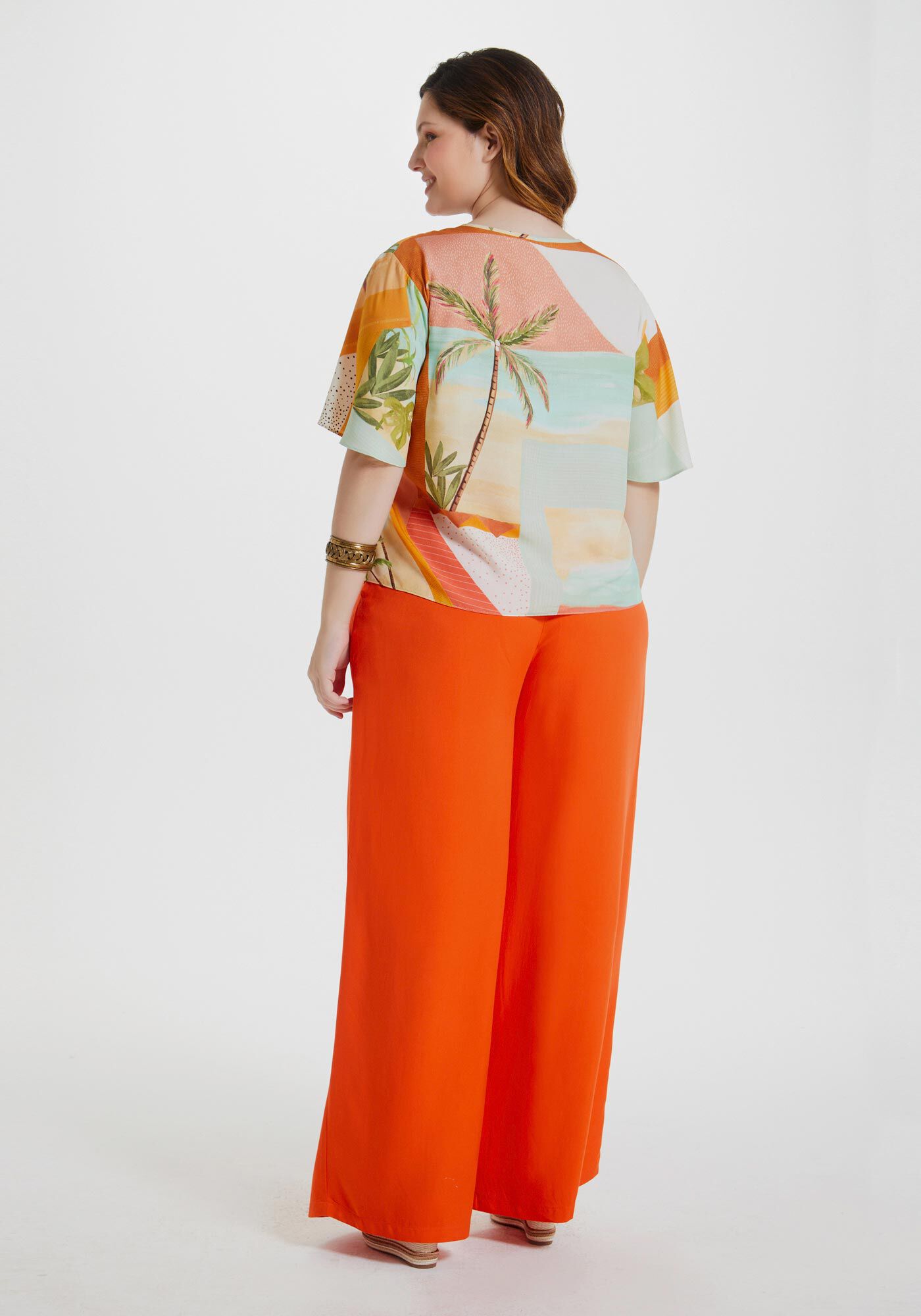 Blusa Plus Size em Viscose com Amarra&ccedil;&atilde;o, , large.