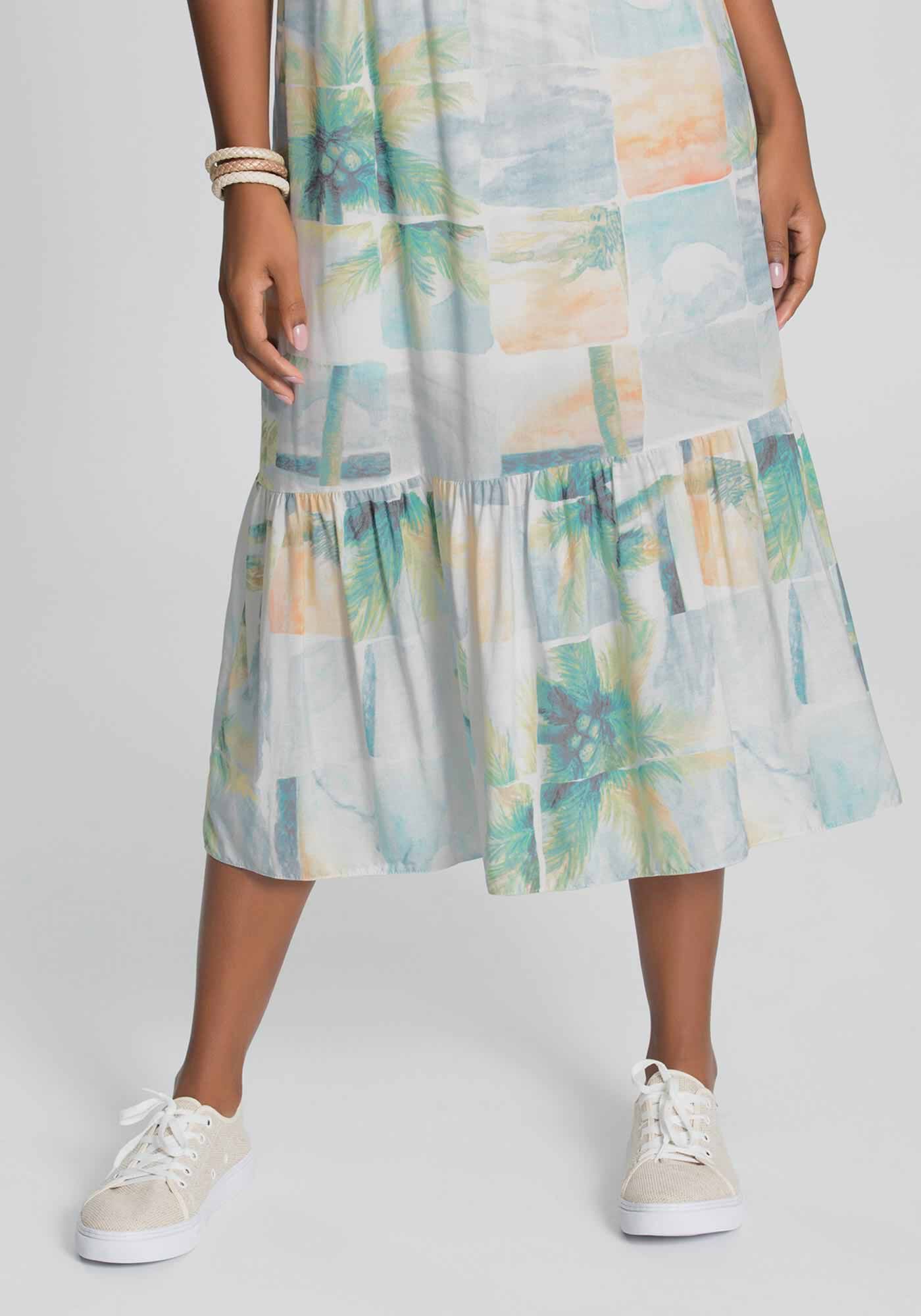 Vestido Midi Rayon Estampado, , large.