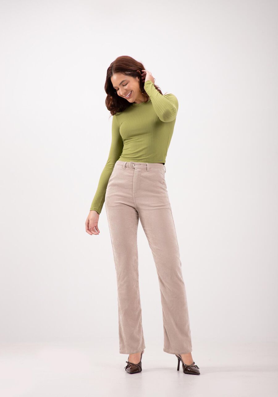 Blusa Manga Longa Canelada Básica com Gola, . Blusa Manga Longa Canelada Básica com Gola, , large.