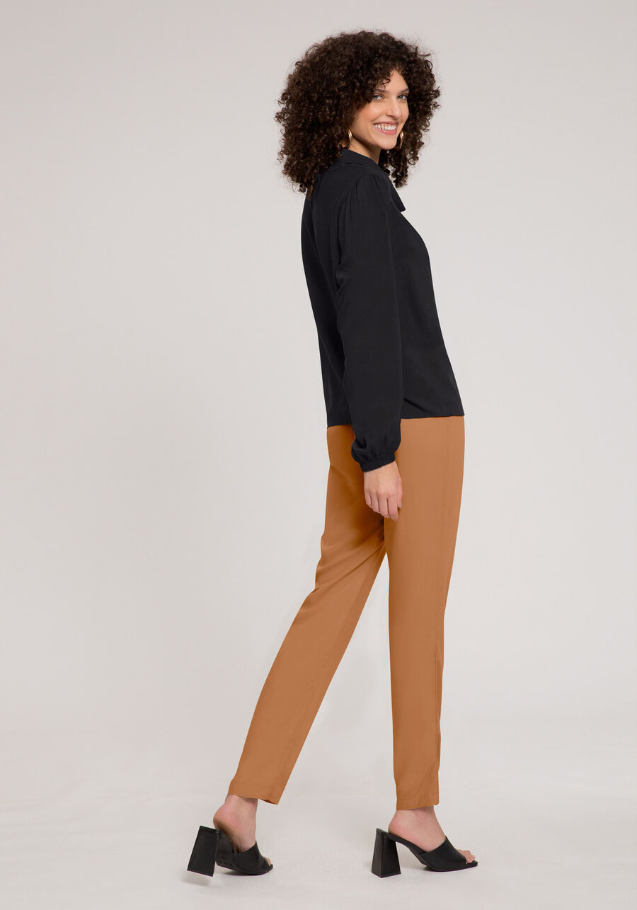 Blusa Ampla em Viscose Gola Alta, . Blusa Ampla em Viscose Gola Alta, , large.