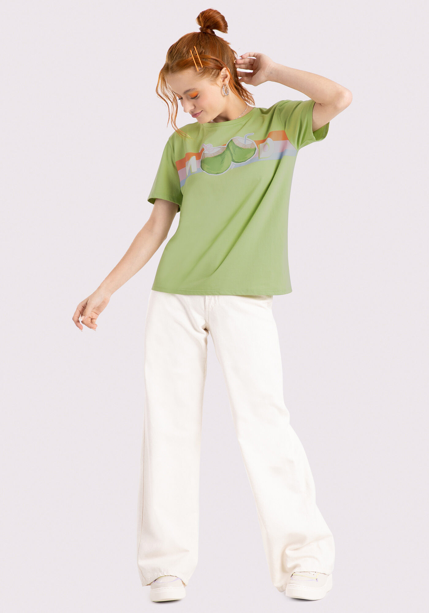 T-shirt Juvenil em Malha Estampada, , large.