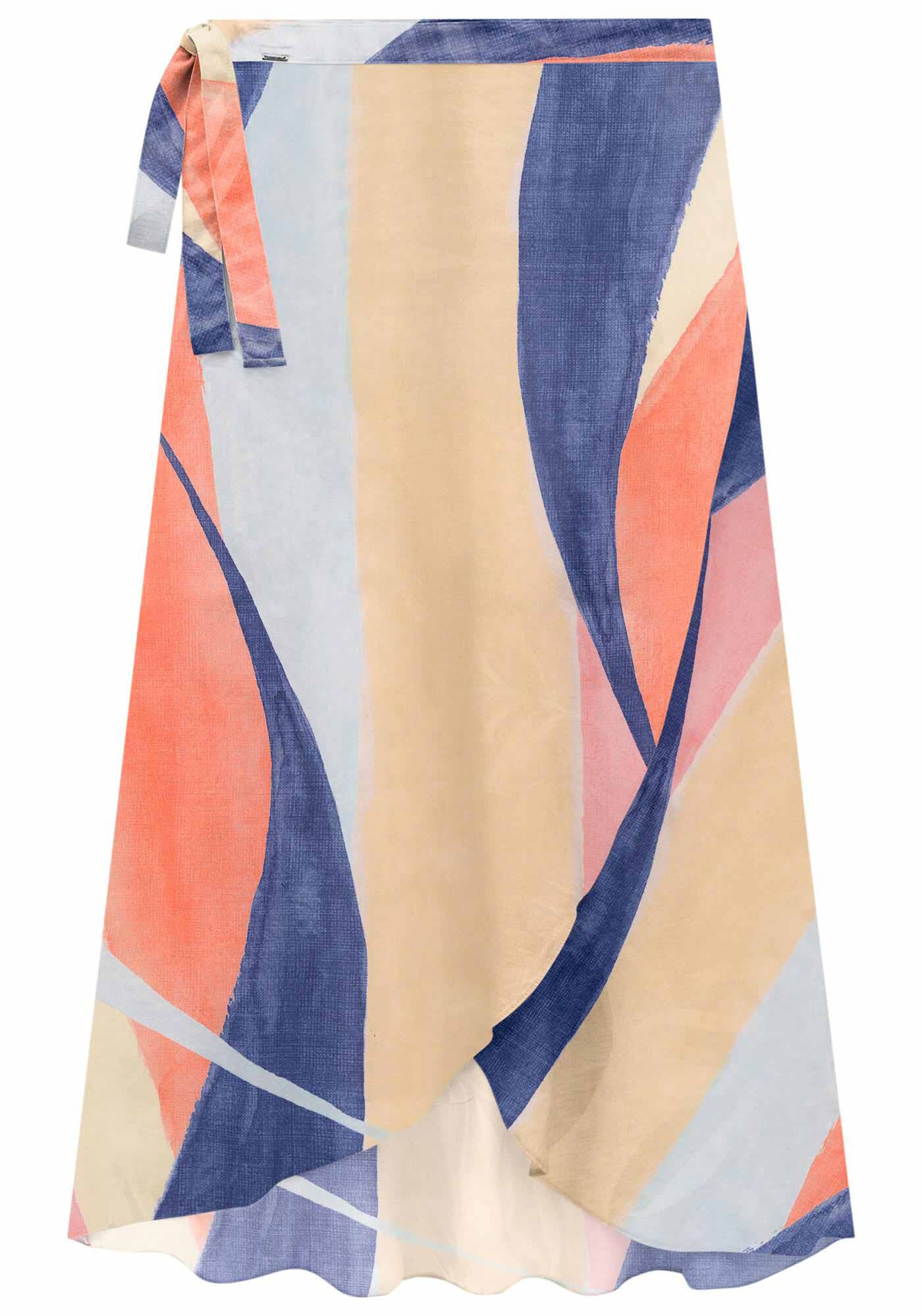 Saia Midi Transpassada Estampada, , large.