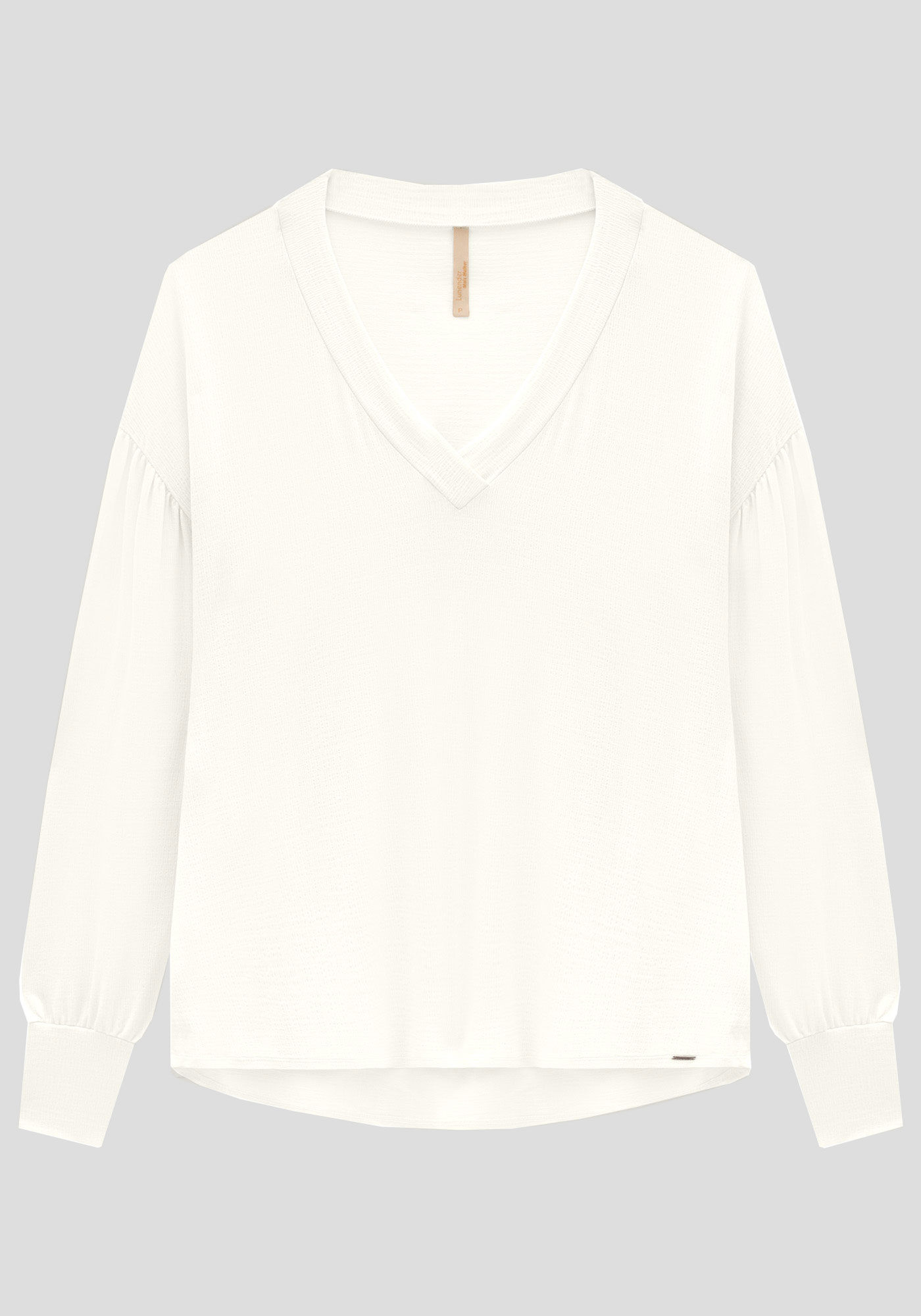 Blusa Plus Size em Malha com Comprimento Mullet, , large.