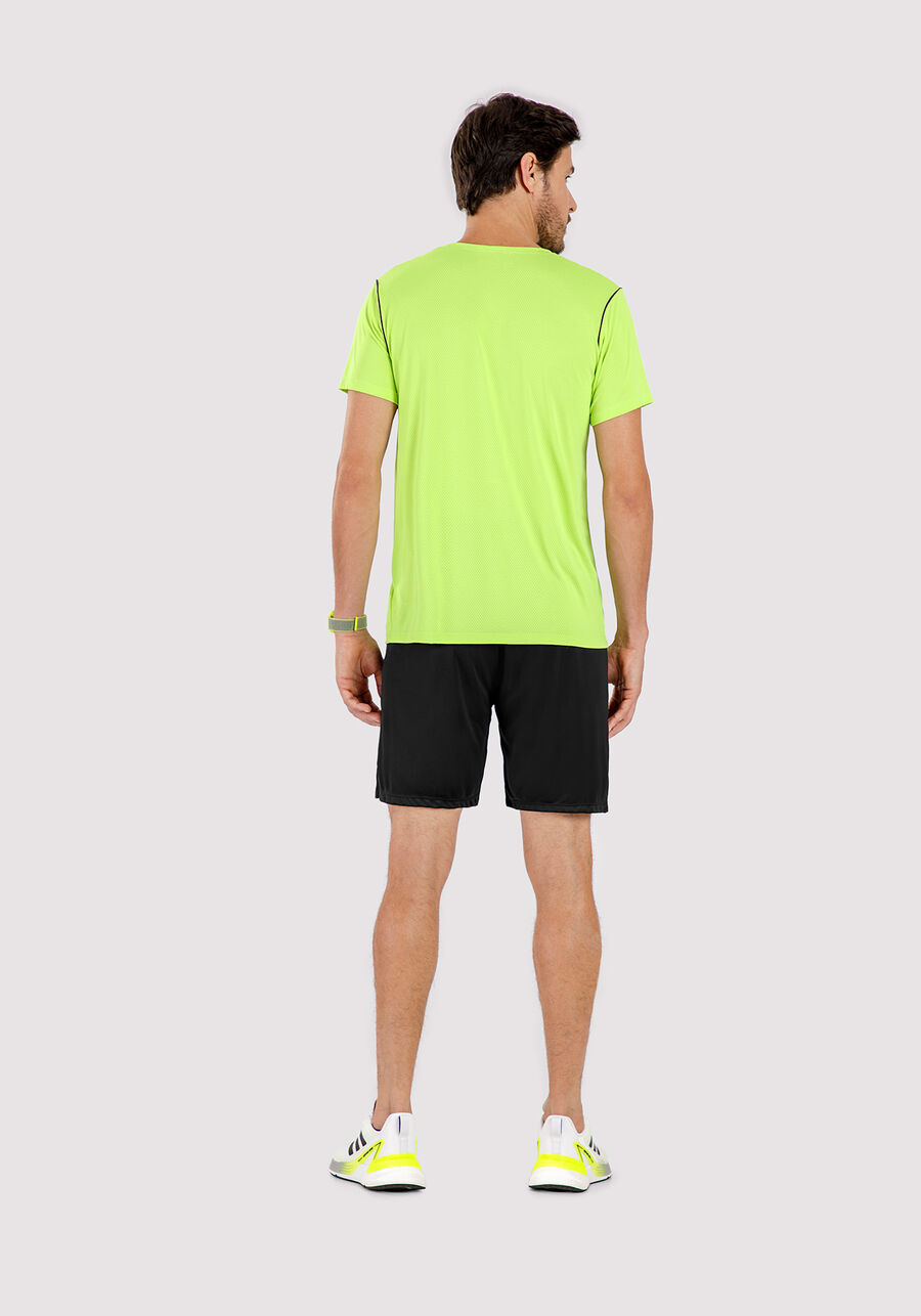 Camiseta Masculina em Malha com Detalhe Filete, VERDE GREEN APPLE, large.