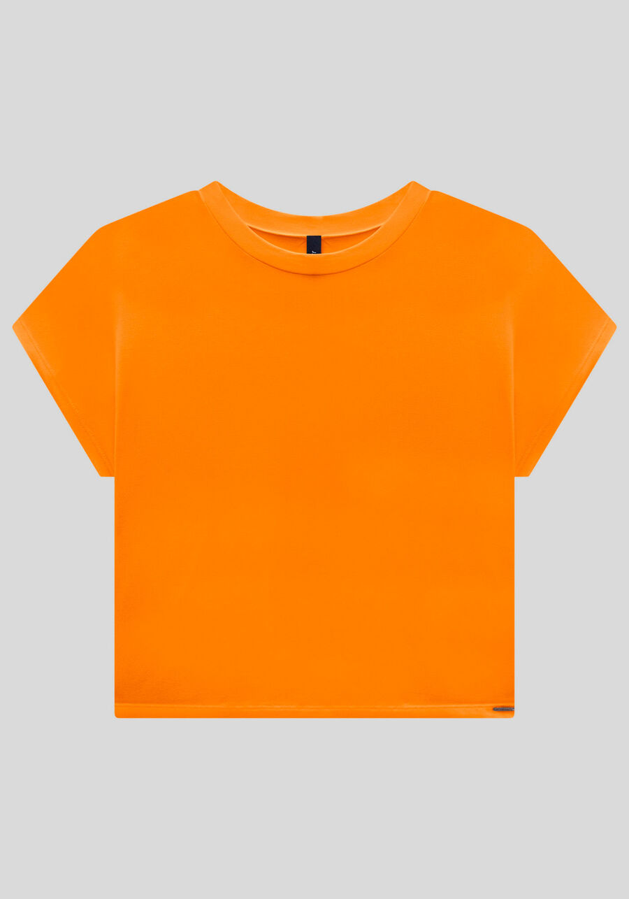 Blusa em Manga Viscose com Manga Curta, . Blusa em Manga Viscose com Manga Curta, , large.