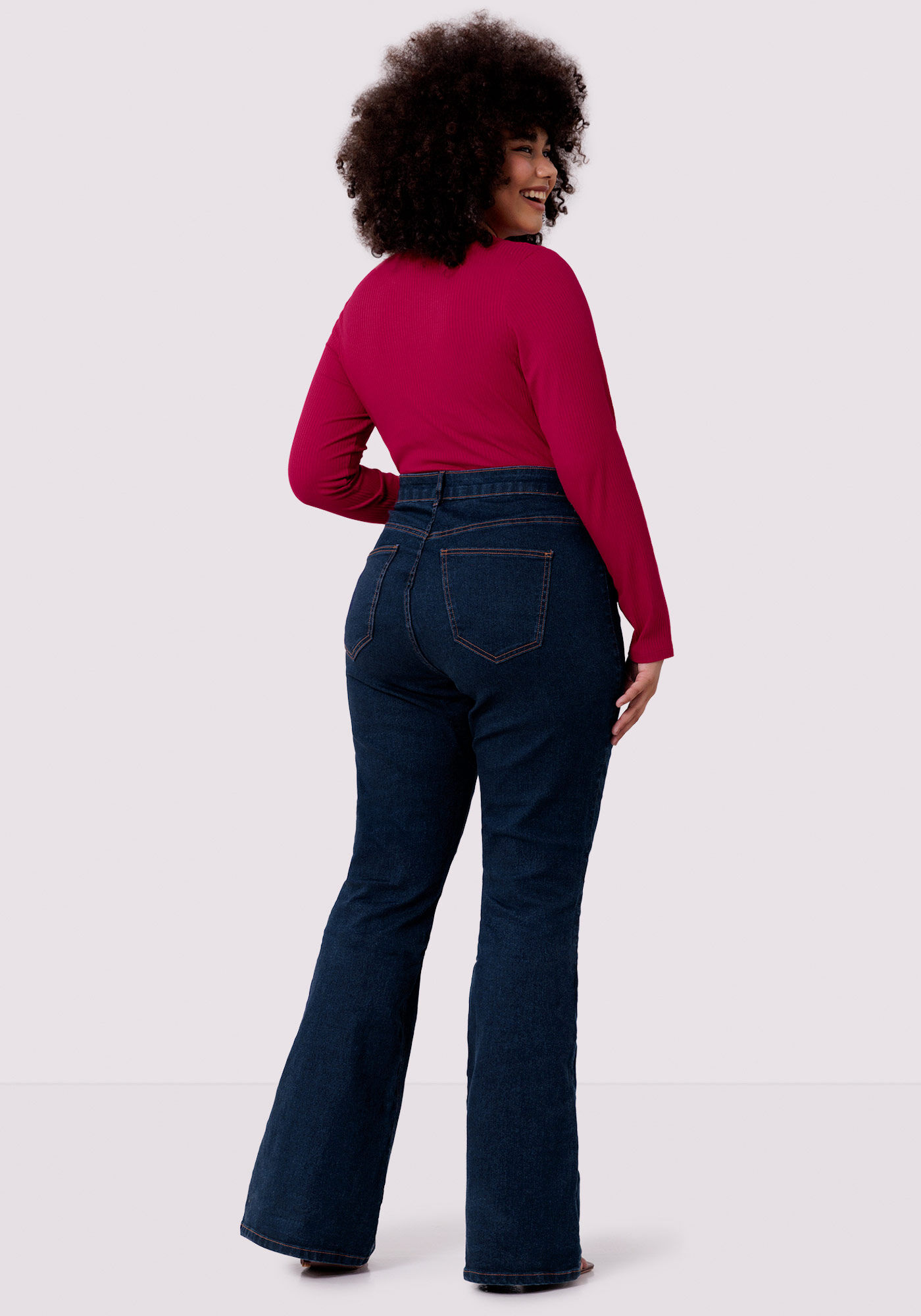 Calça flare chapa barriga online