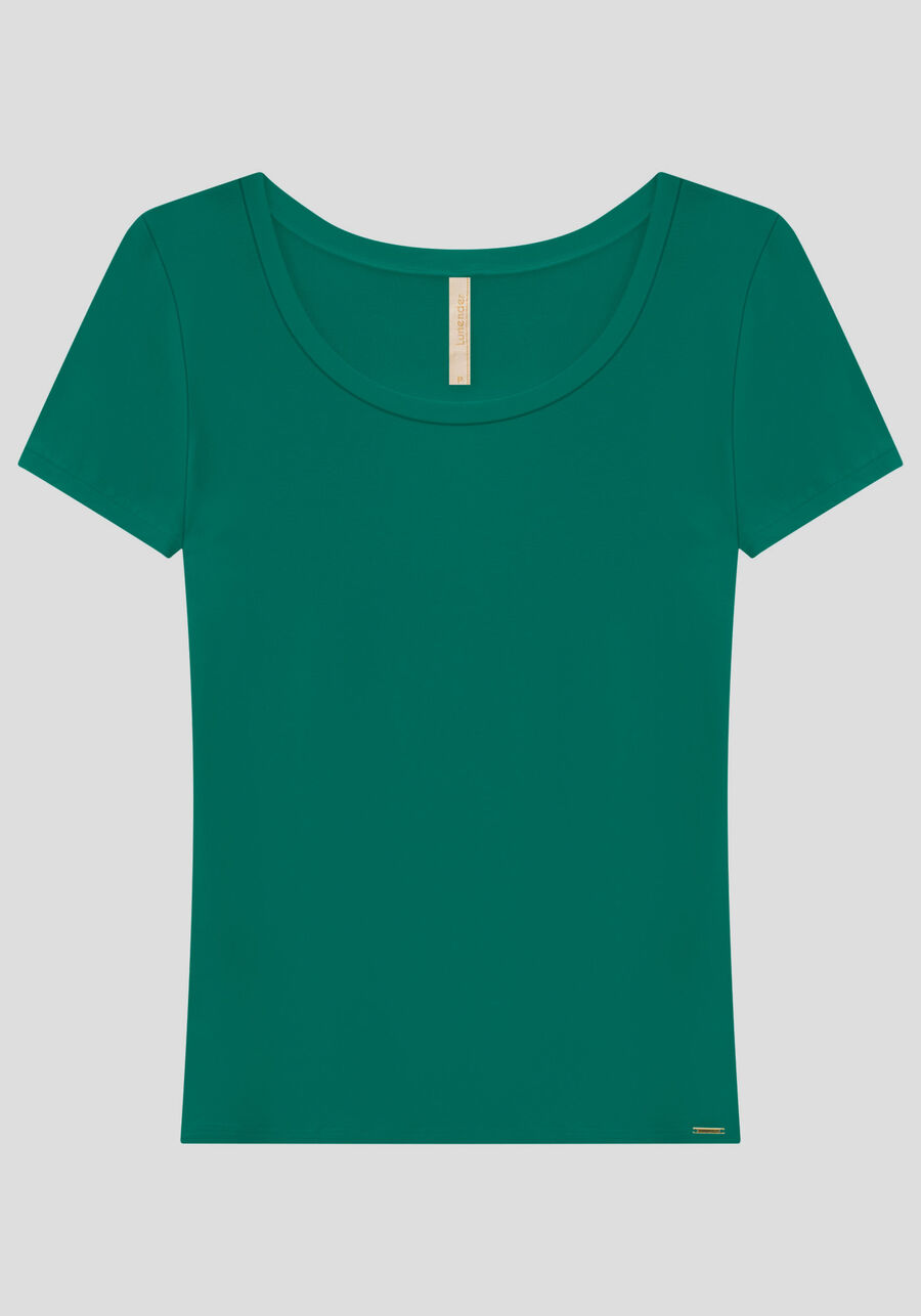 Blusa Básica Lisa De Mangas Curtas Em Malha De Viscose, . Blusa Básica Lisa De Mangas Curtas Em Malha De Viscose, , large.