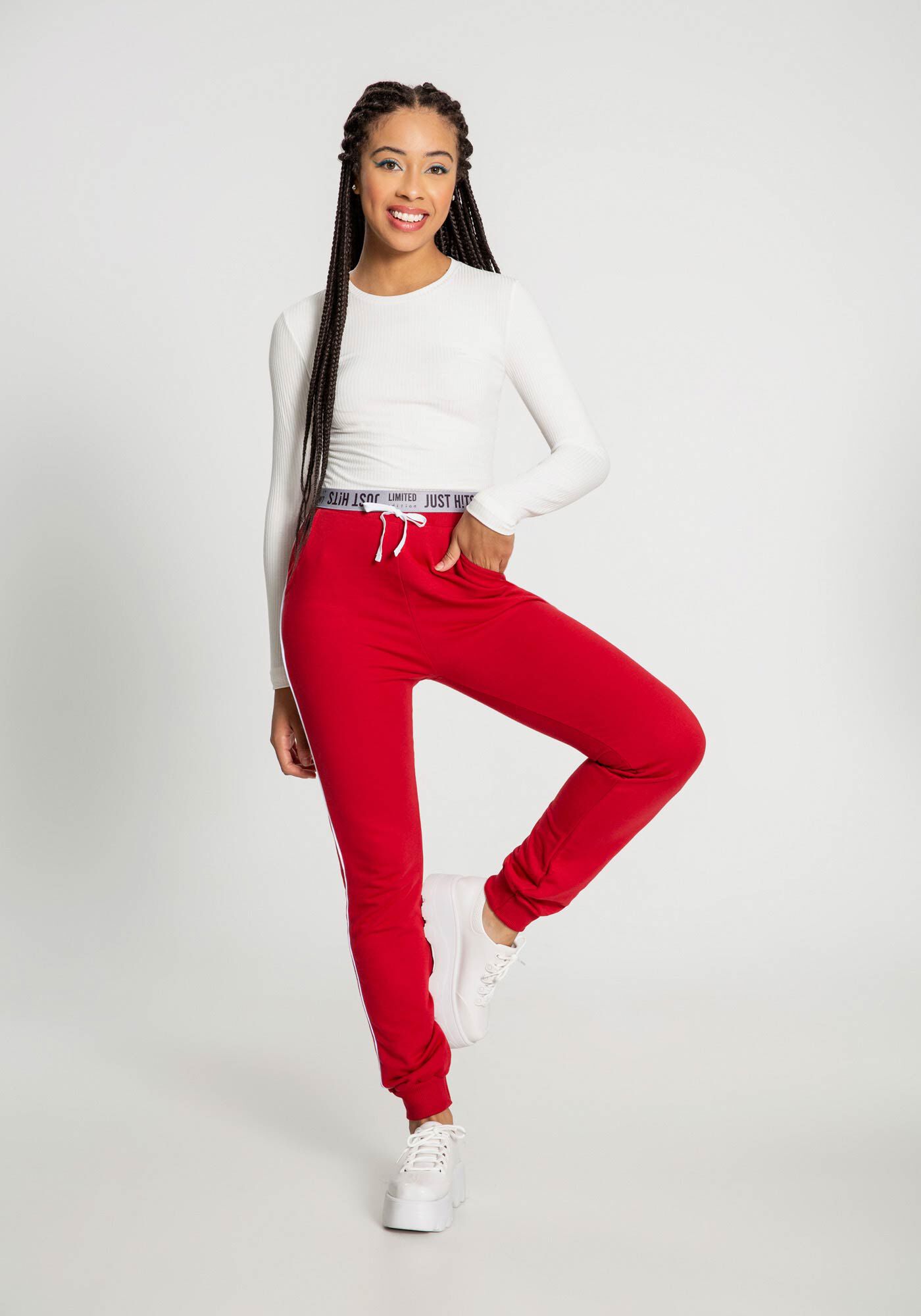 Blusa Cropped Canelada com El&aacute;stico Hits Juvenil, BRANCO OFF WHITE, large.