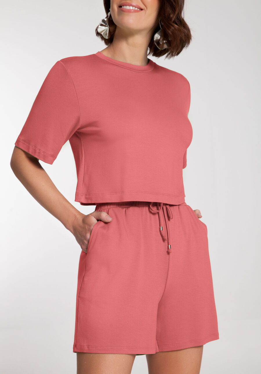 Shorts Com Cadarço E Bolsos Em Malha Responsável, . Shorts Com Cadarço E Bolsos Em Malha Responsável, , large.