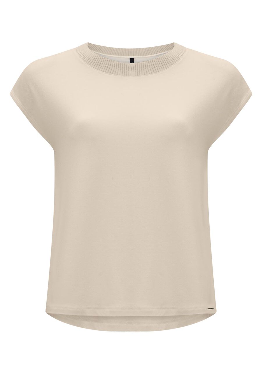 Blusa Mullet De Mangas Curtas Com Gola Em Retilínea, . Blusa Mullet De Mangas Curtas Com Gola Em Retilínea, , large.