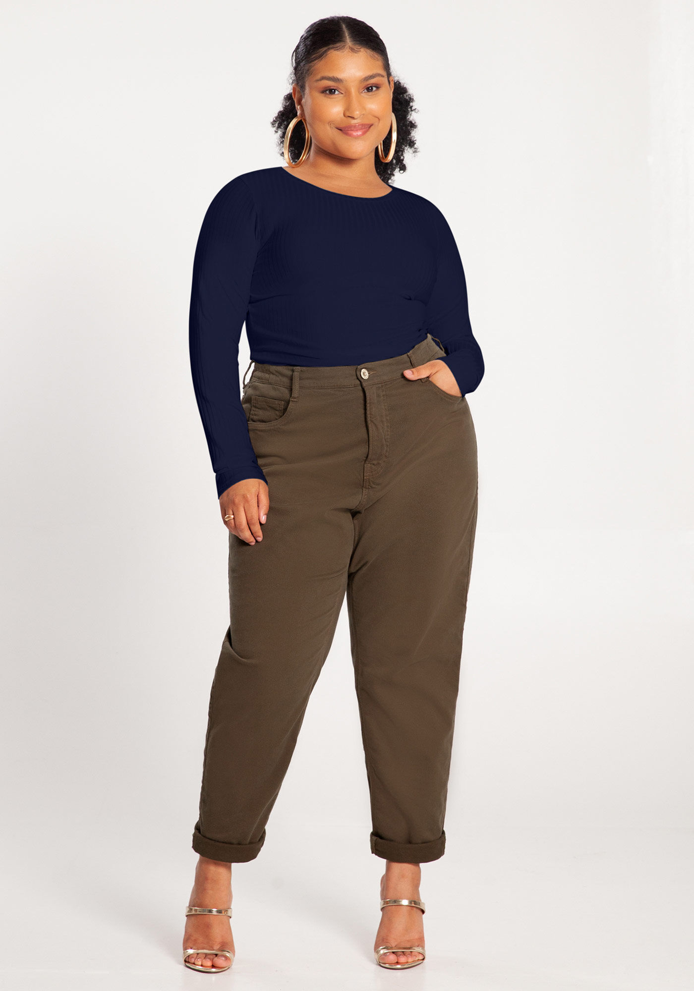 Blusa marrom discount plus size