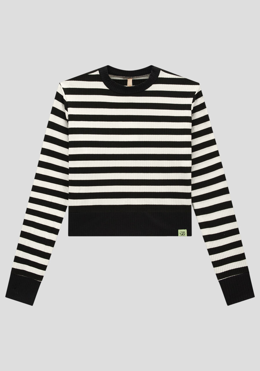 Blusa Manga Longa Juvenil Canelada Curta, . Blusa Manga Longa Juvenil Canelada Curta, , large.