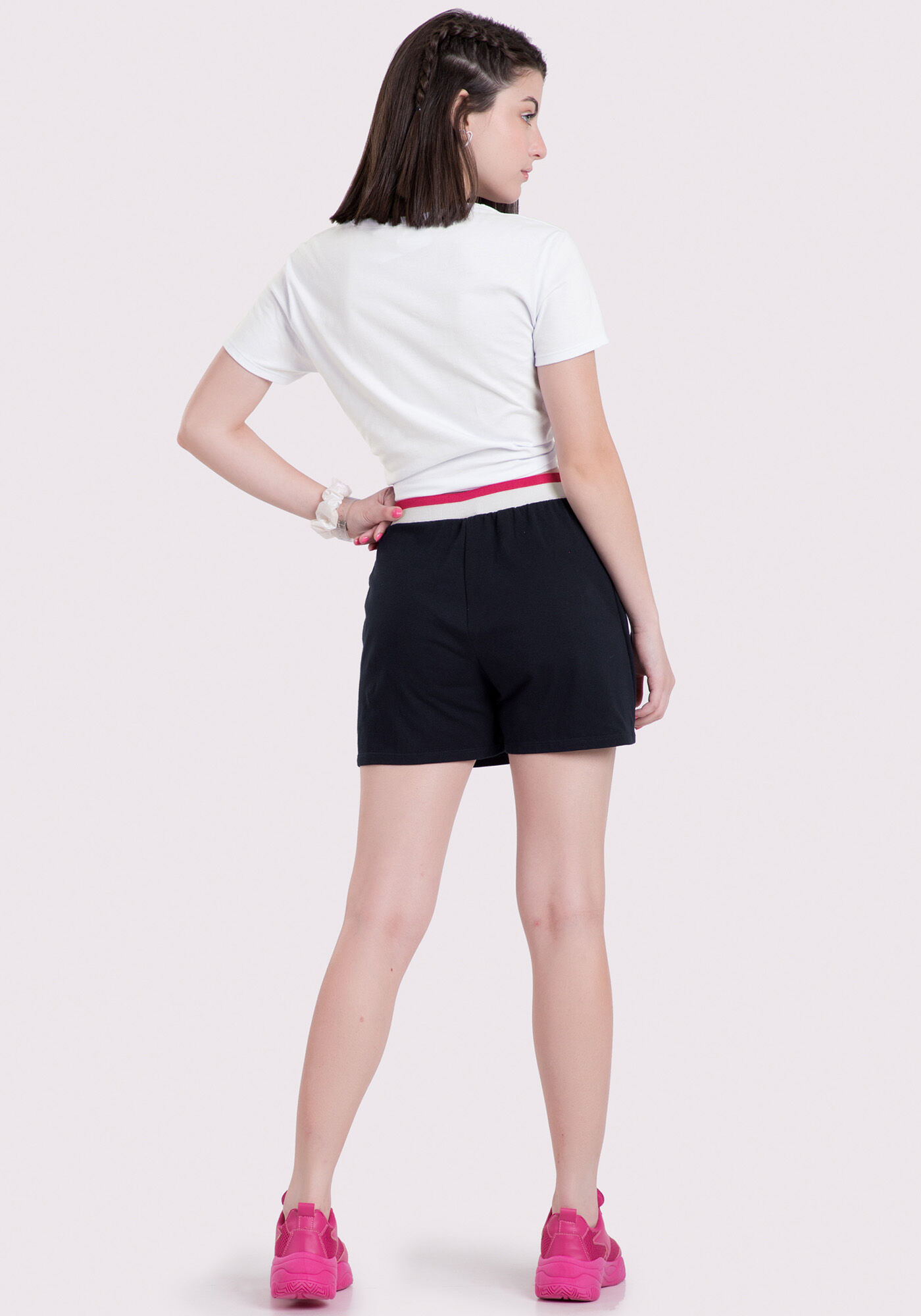 Shorts-Saia Juvenil em Malha com Retil&iacute;nea, MARINHO ACTION, large.