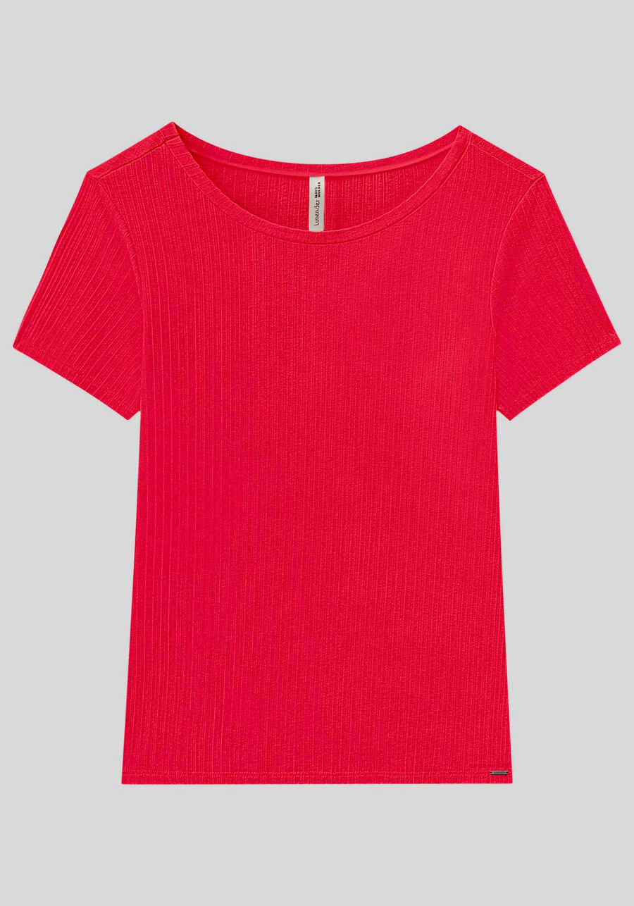 Blusa De Mangas Curtas Em Malha Canelada De Viscose, . Blusa De Mangas Curtas Em Malha Canelada De Viscose, , large.