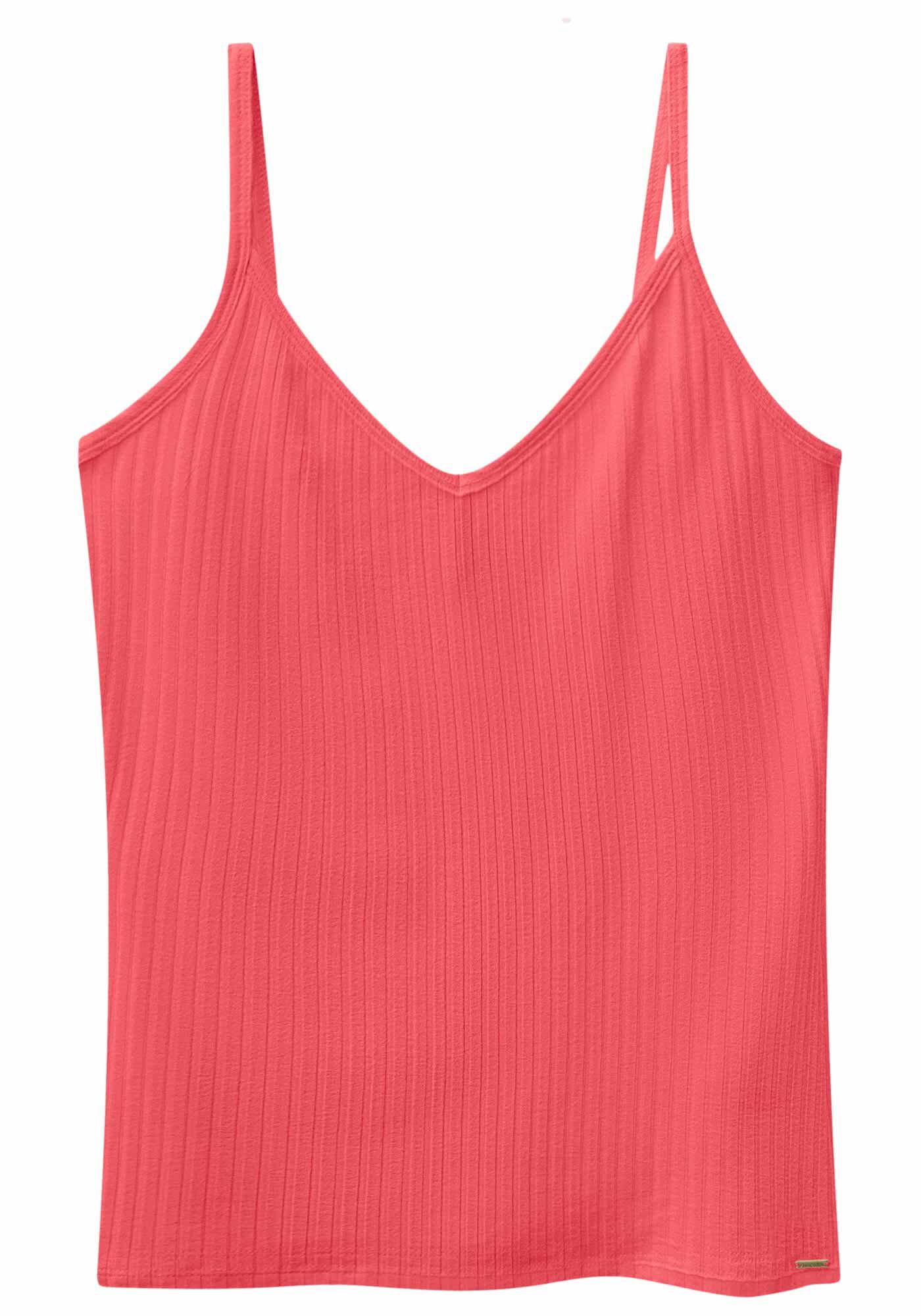 Blusa Regata B&aacute;sica De Al&ccedil;as Finas Em Malha Canelada, , large.