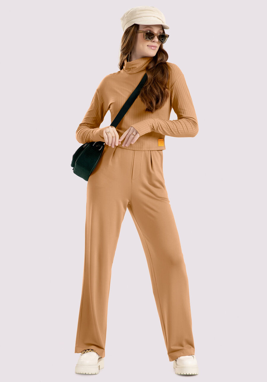 Blusa Manga Longa Juvenil Canelada com Detalhe Gola, . Blusa Manga Longa Juvenil Canelada com Detalhe Gola, , large.