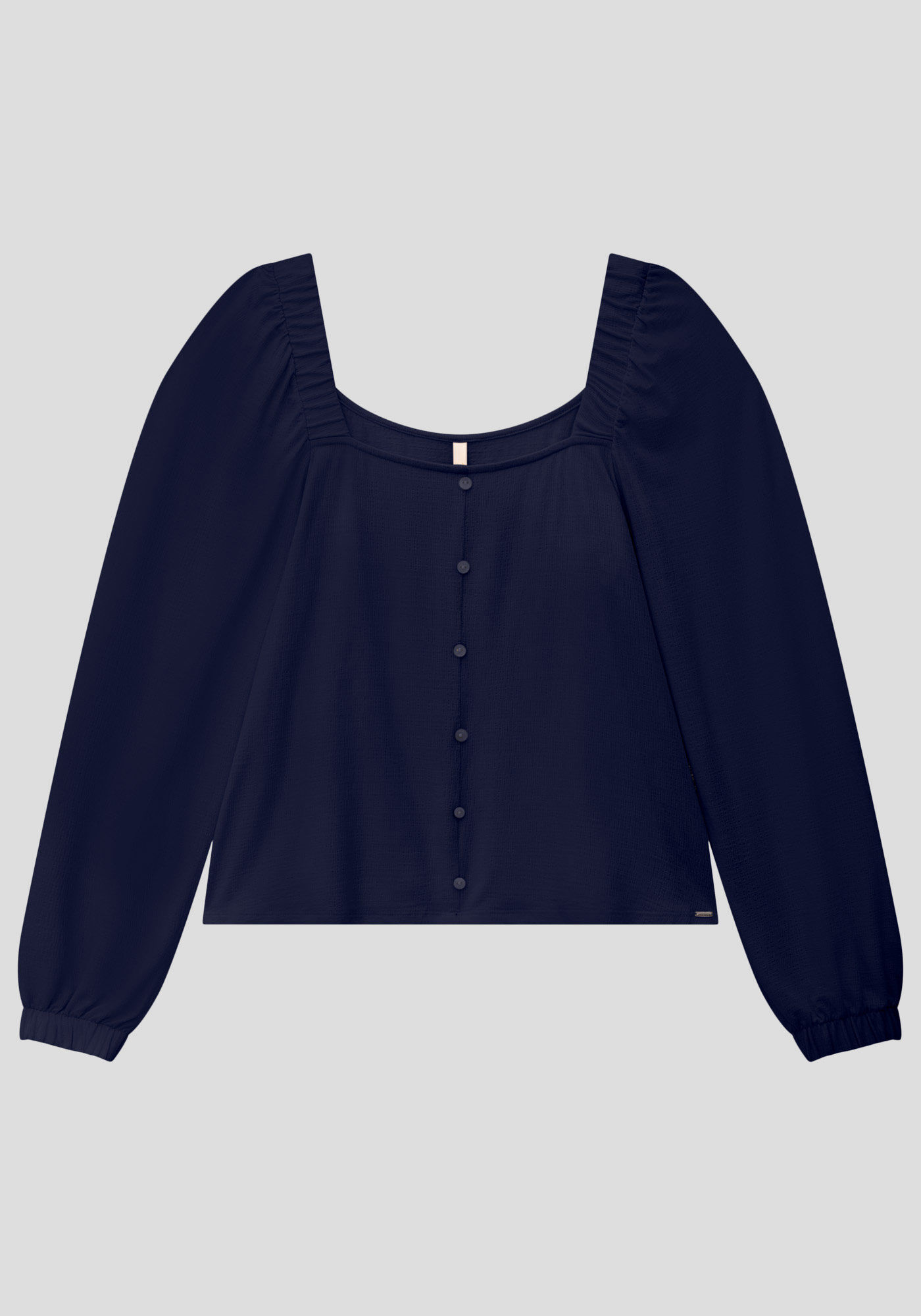 Blusa Plus Size em Malha com Mangas Bufantes, , large.