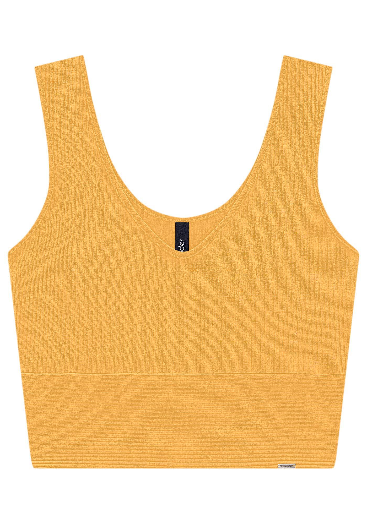 激安な Blusa Cropped De Alças Com Decote V Em Malha Canelada | Lunender その他