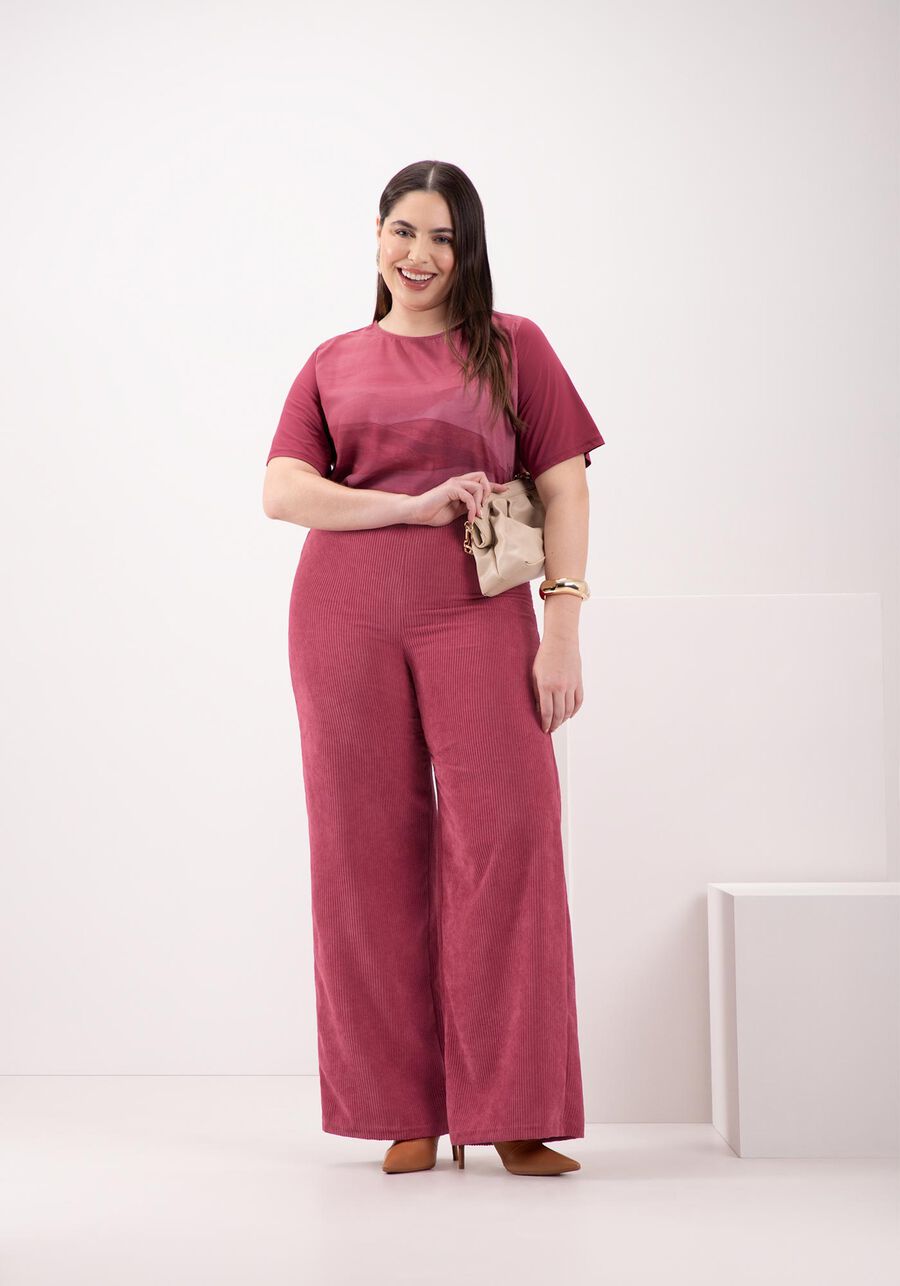 Blusa Plus Size Estampada De Mangas Curtas Com Gola Redonda, . Blusa Plus Size Estampada De Mangas Curtas Com Gola Redonda, , large.