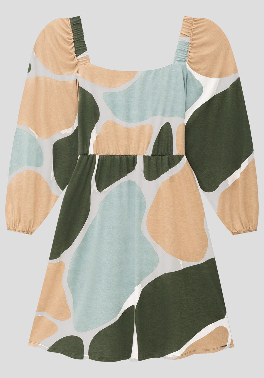 Vestido Plus Size Viscose com Mangas Bufantes, . Vestido Plus Size Viscose com Mangas Bufantes, , large.