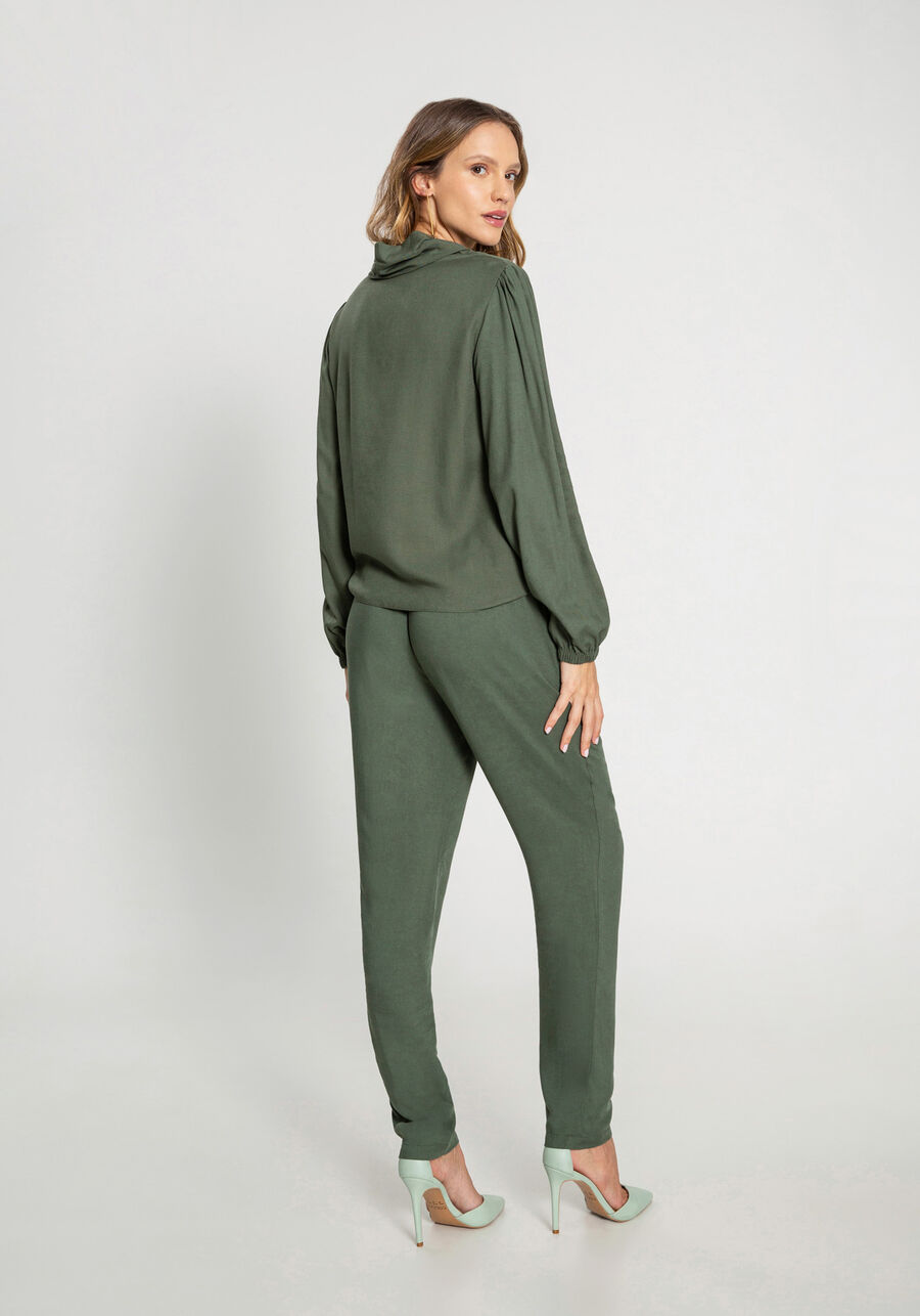 Blusa Ampla em Viscose Gola Alta, . Blusa Ampla em Viscose Gola Alta, , large.