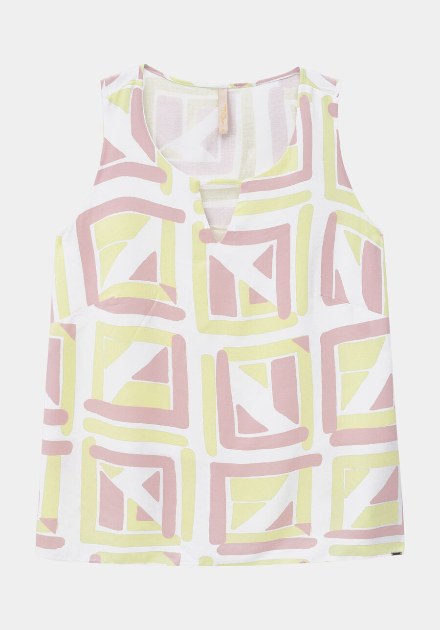 Regata Plus Size Decote V Tecido Rayon, AMARELO LIGHTNESS. Regata Plus Size Decote V Tecido Rayon, AMARELO LIGHTNESS, large.