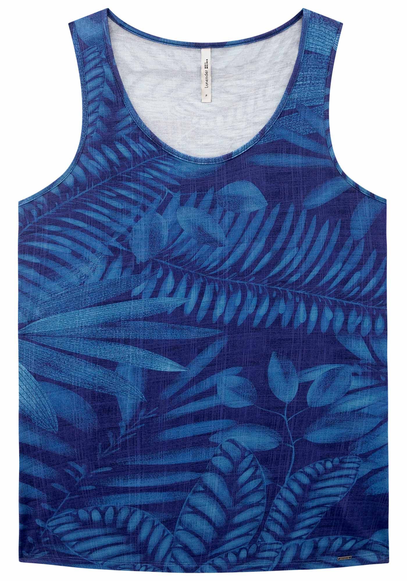 Regata Plus Size em Malha Viscose Estampada, , large.