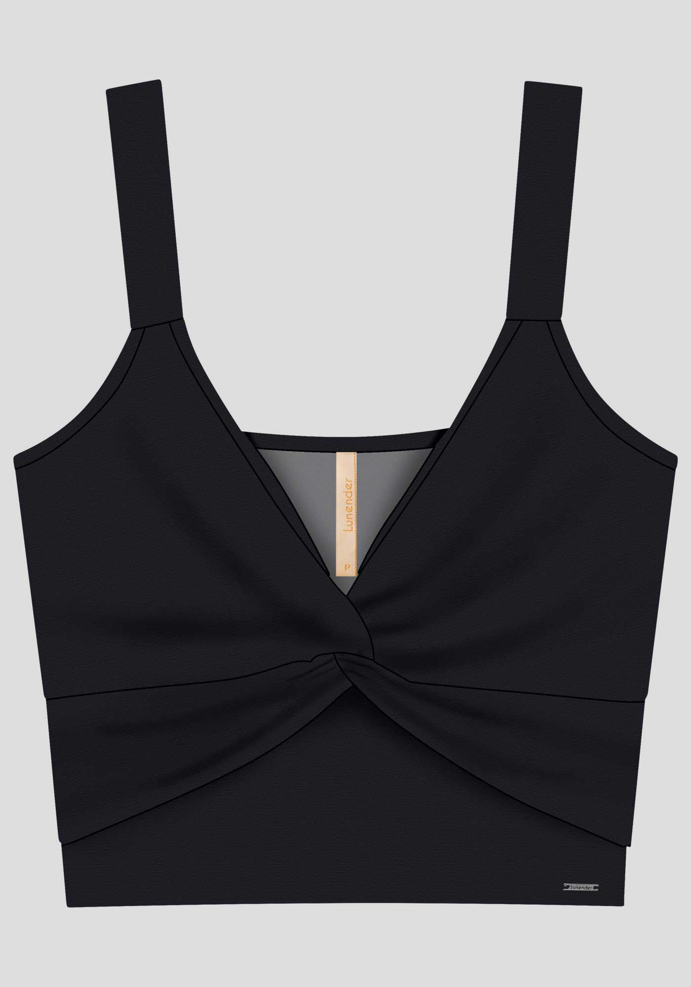 Blusa Cropped em Malha com Tor&ccedil;&atilde;o Decote, , large.