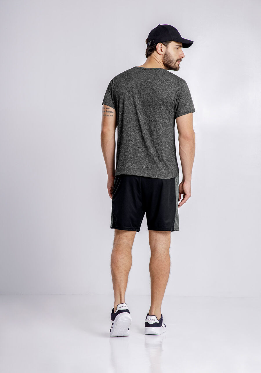 Camiseta Reta Básica De Mangas Curtas Em Malha De Poliamida, . Camiseta Reta Básica De Mangas Curtas Em Malha De Poliamida, , large.