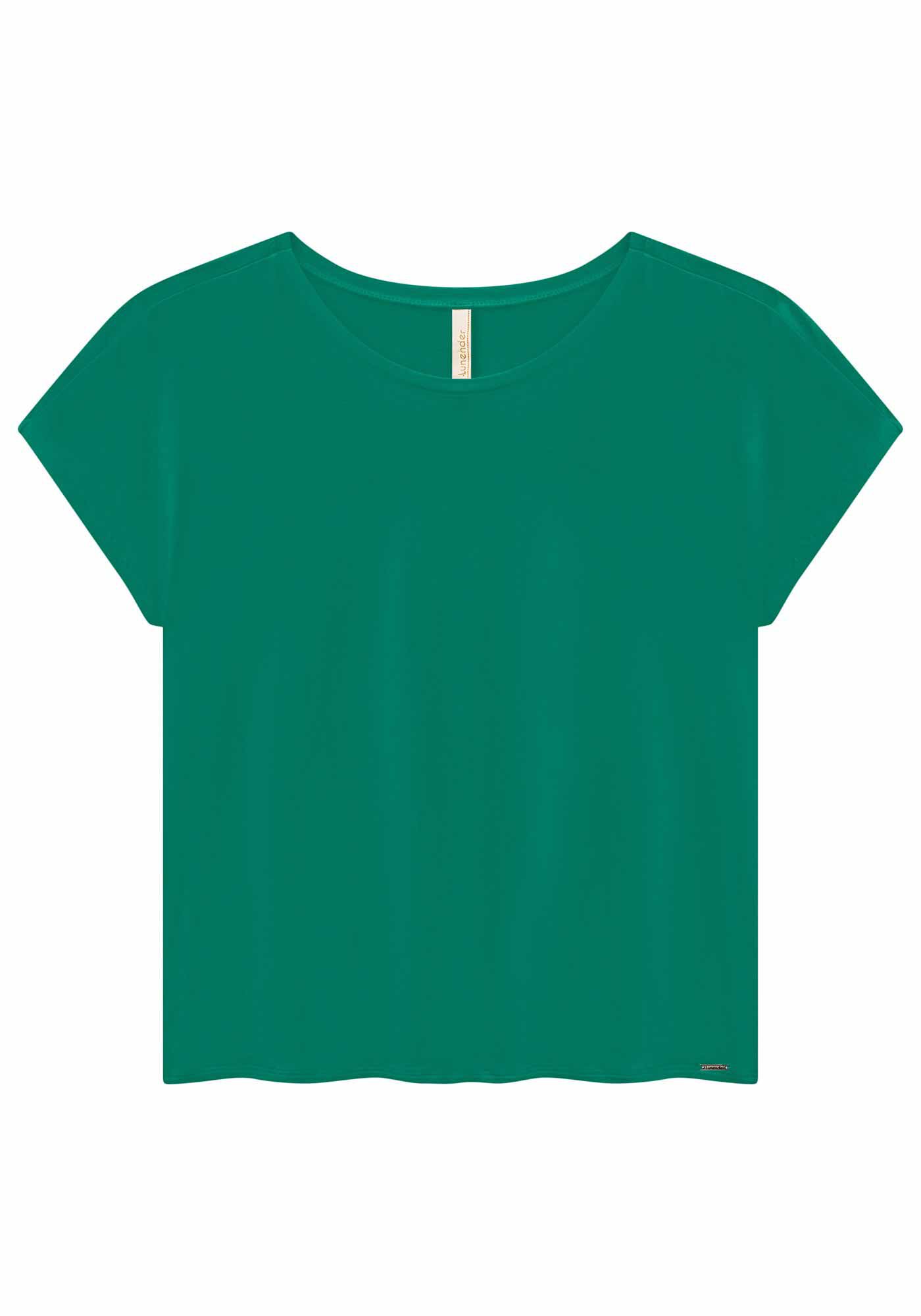 Blusa Lisa B&aacute;sica Em Malha De Viscose Com Elastano, , large.