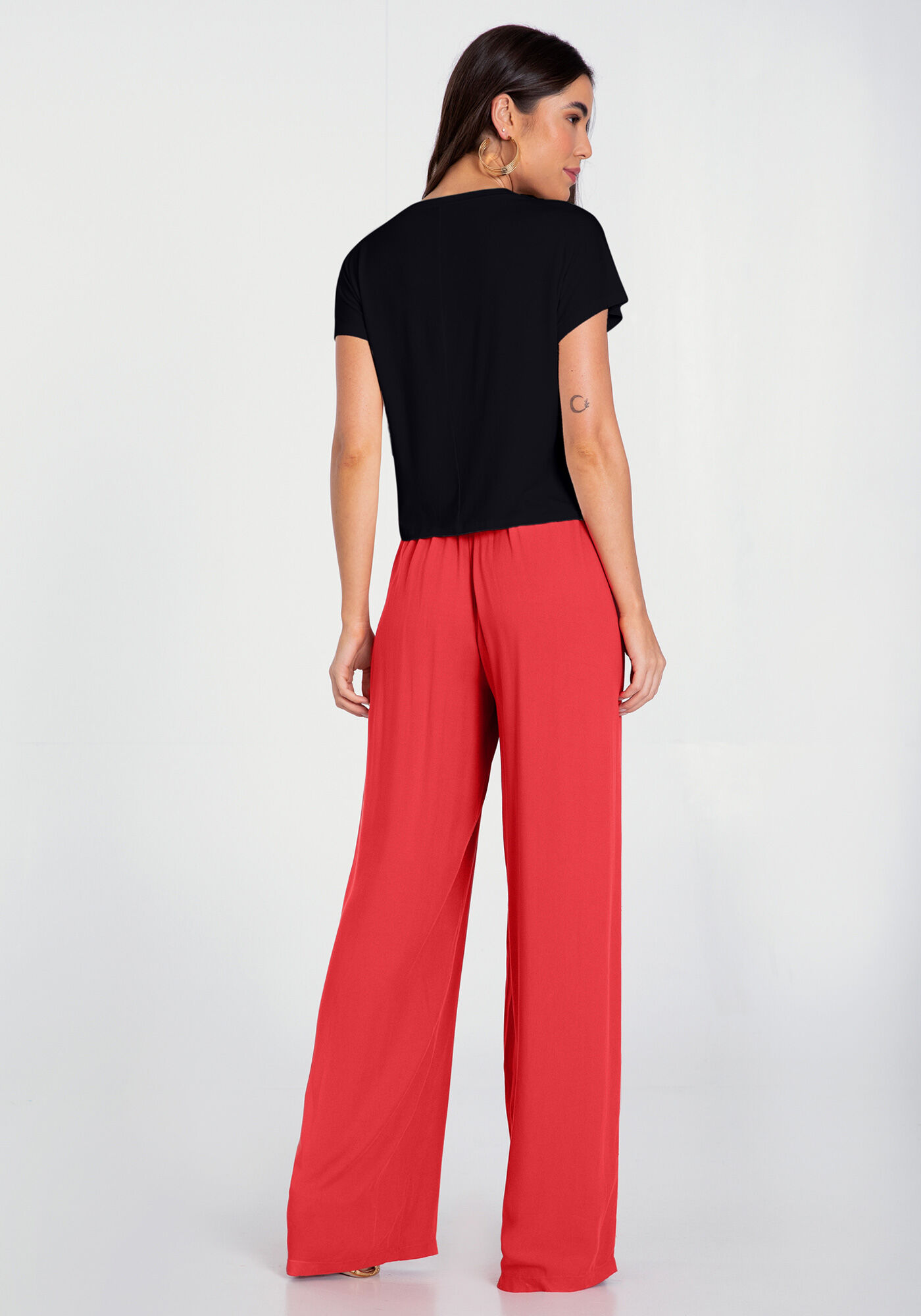 Blusa em Manga Viscose com Manga Curta, , large.