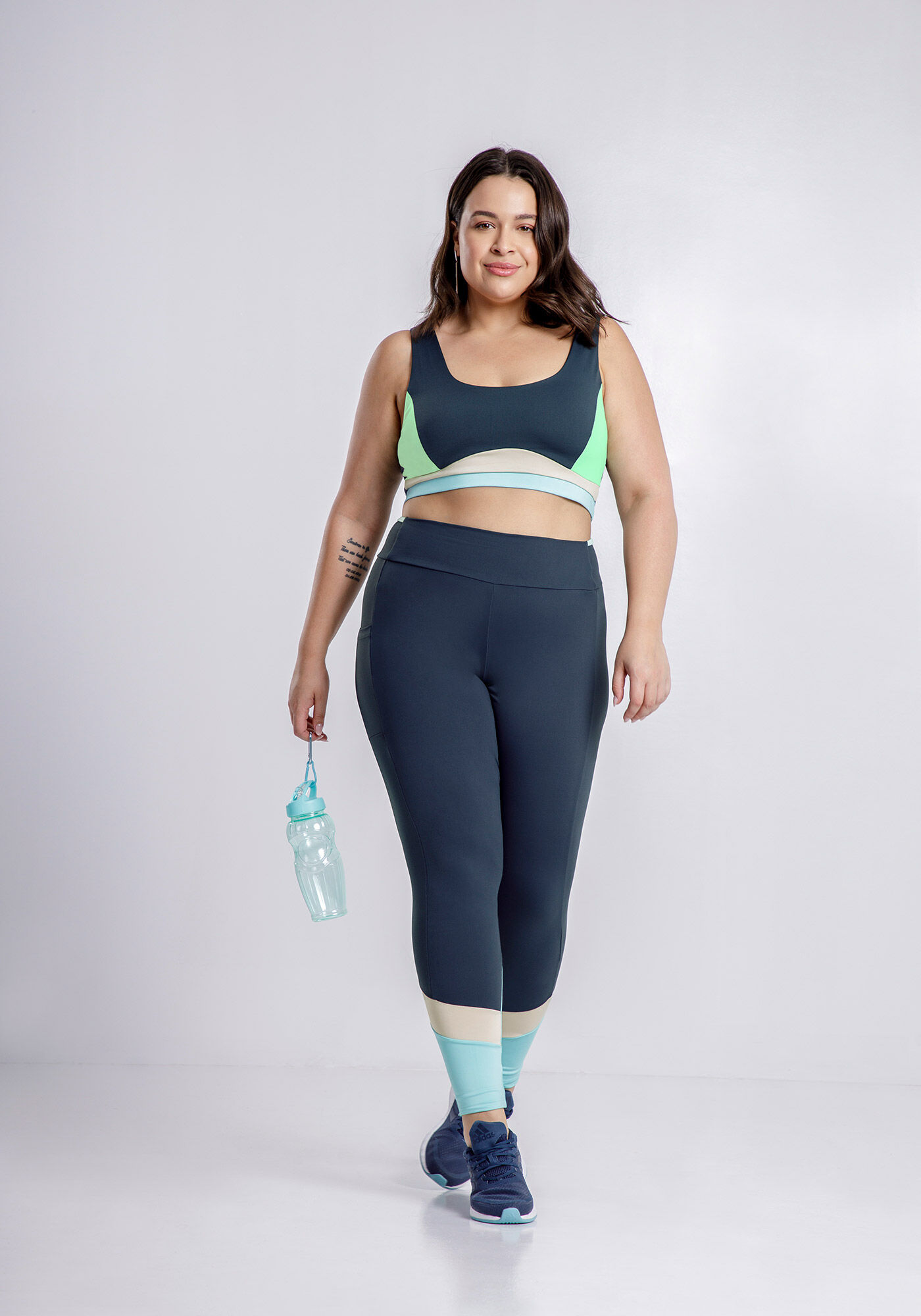 Cal&ccedil;a Legging Recortes com Bolso Lateral, , large.