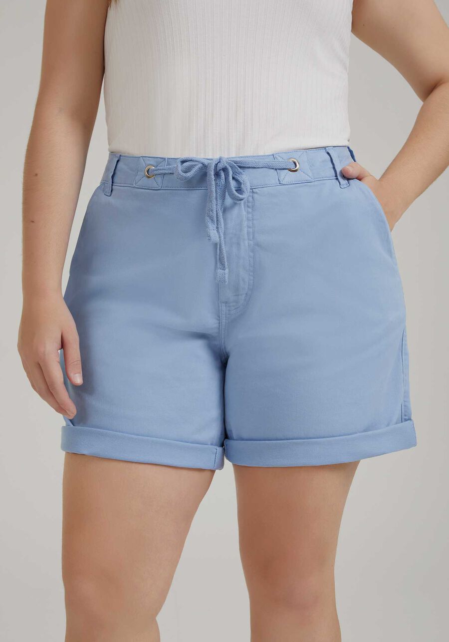 Shorts Boyfriend Plus Size Com Bolsos Em Sarja Com Elastano, . Shorts Boyfriend Plus Size Com Bolsos Em Sarja Com Elastano, , large.