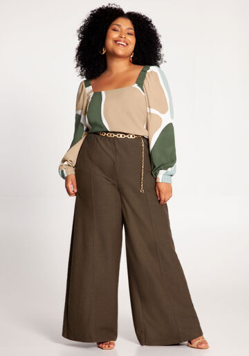 Blusa Plus Size Cropped em Viscose Estampada, GIRAFA VERDE. Blusa Plus Size Cropped em Viscose Estampada, GIRAFA VERDE, large.