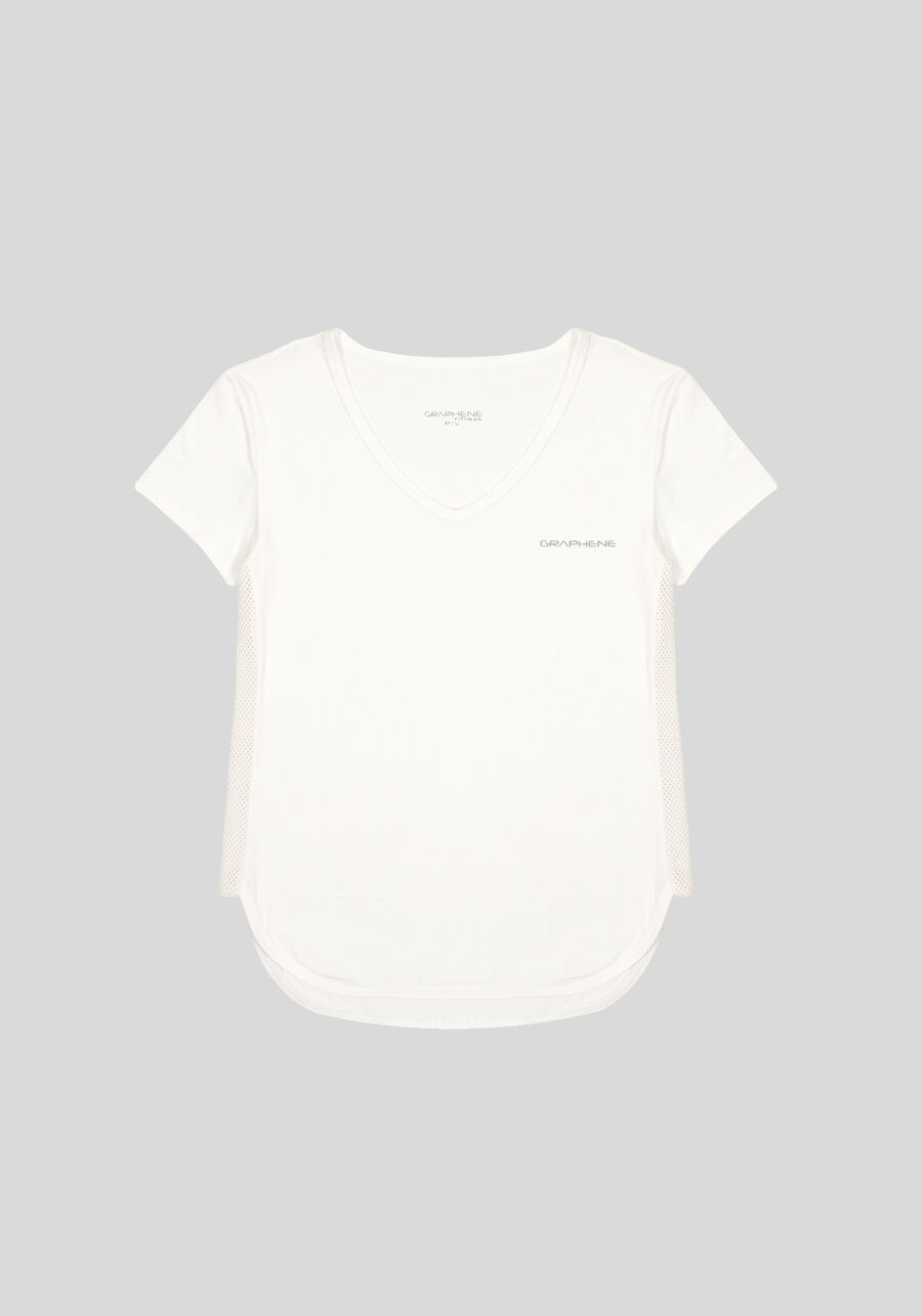 Blusa Mullet De Mangas Curtas Com Recortes Laterais Em Tela, . Blusa Mullet De Mangas Curtas Com Recortes Laterais Em Tela, , large.