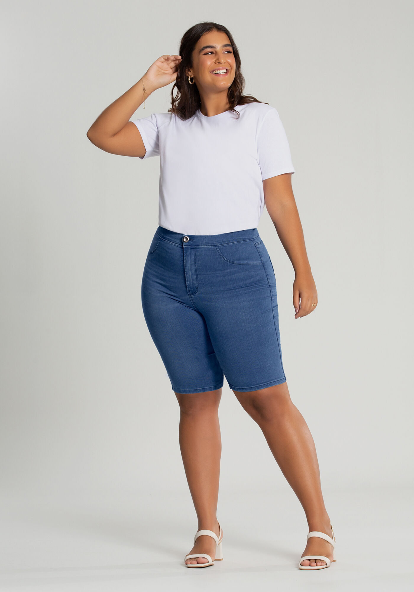 Bermuda jeans plus sales size