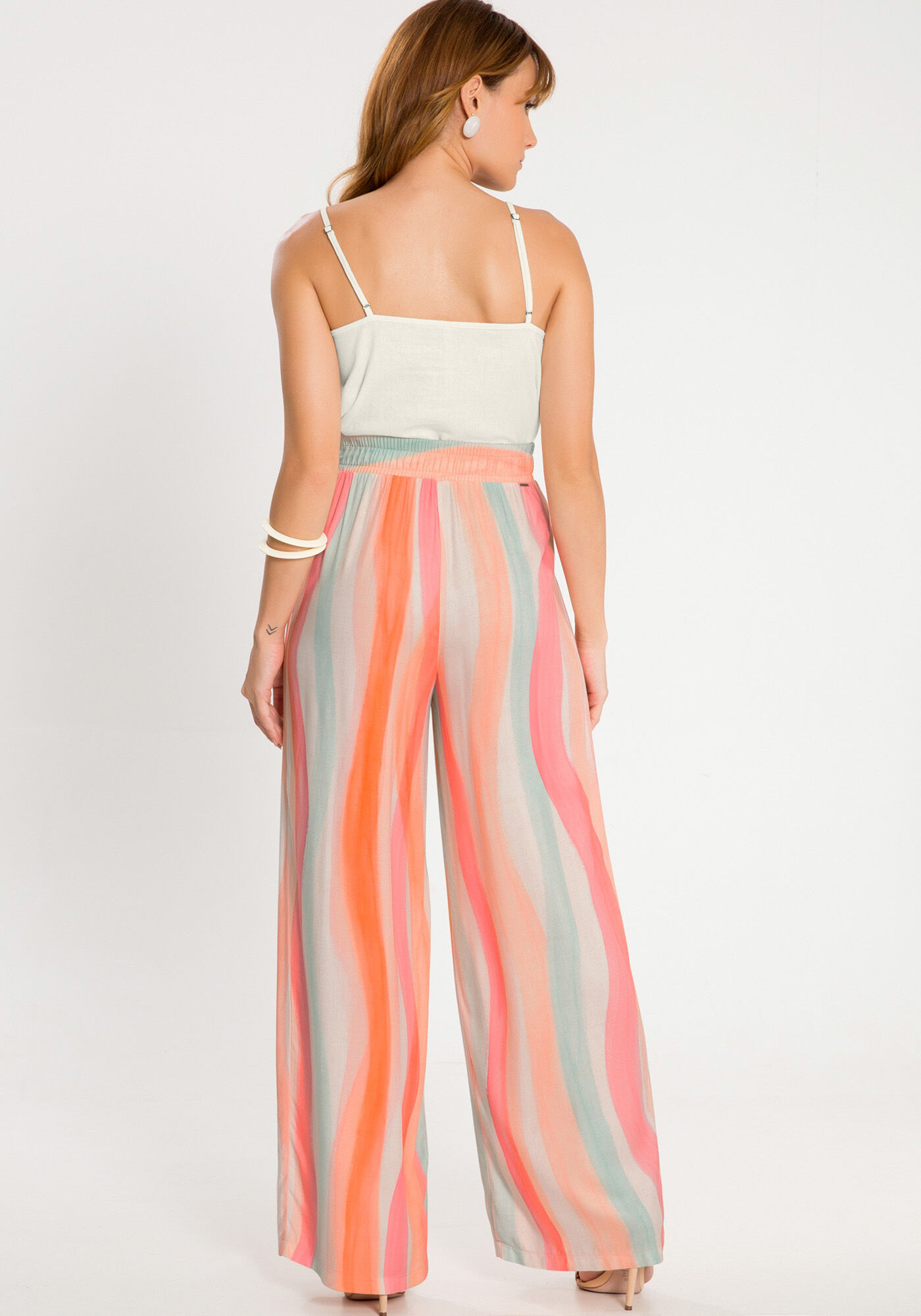 Calça tecido estampada 2025