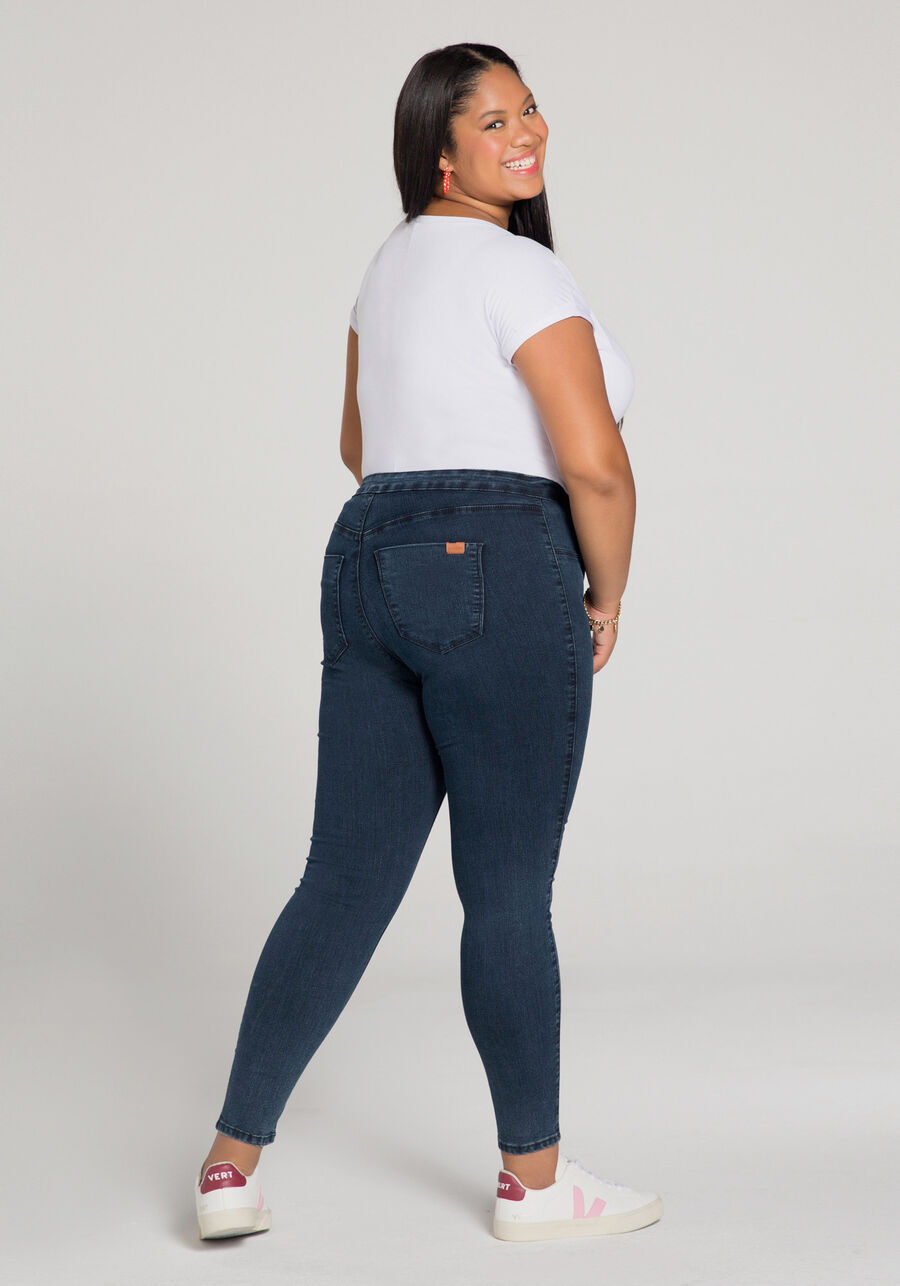 Calça Jeans Skinny Cropped Fit For Me ECO Plus Size, JEANS, large.