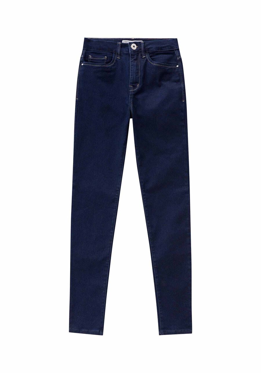Calça Skinny Segunda Pele, JEANS ESCURO. Calça Skinny Segunda Pele, JEANS ESCURO, large.