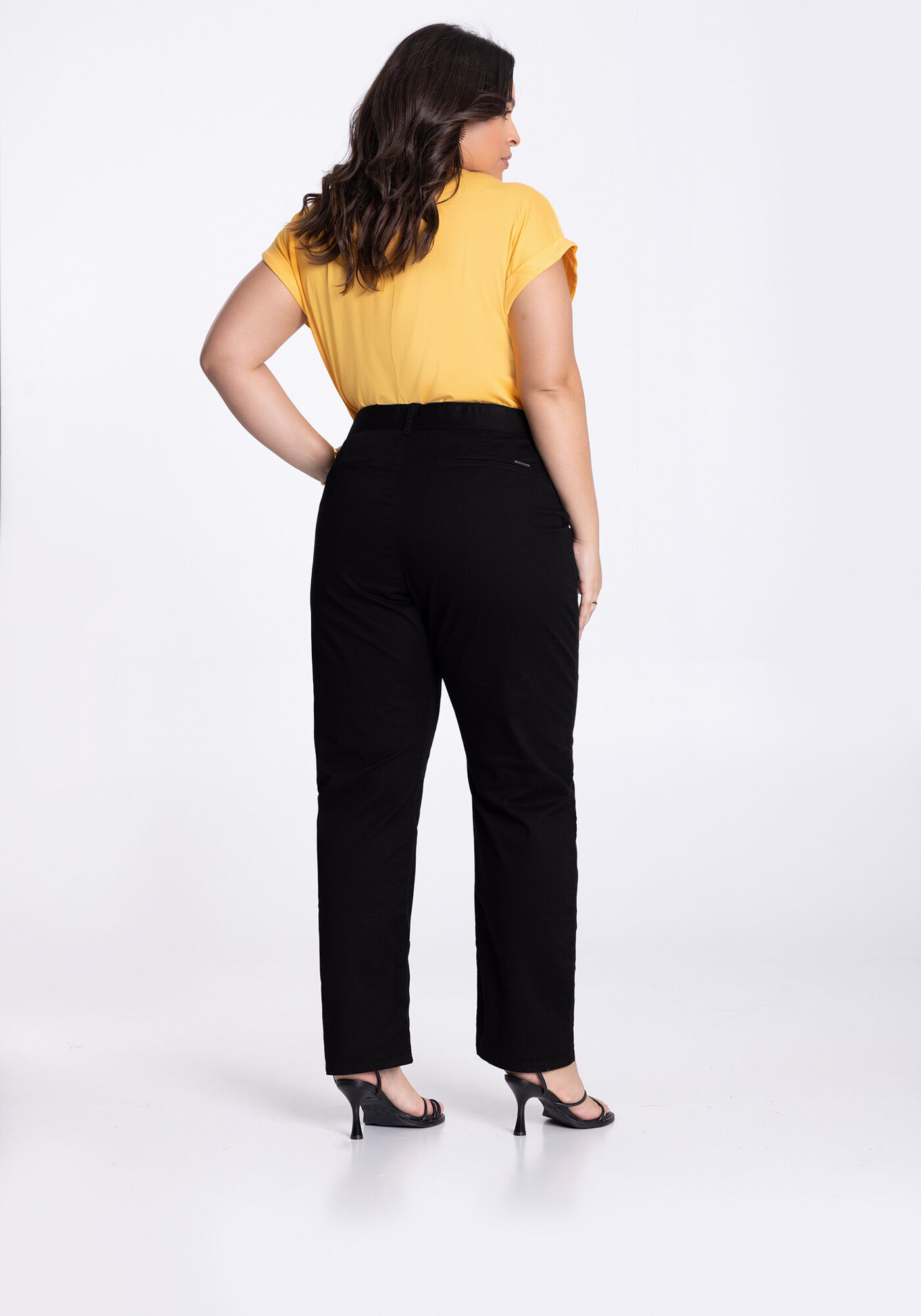 Cal a Sarja Plus Size Reta com Cinto Lunender