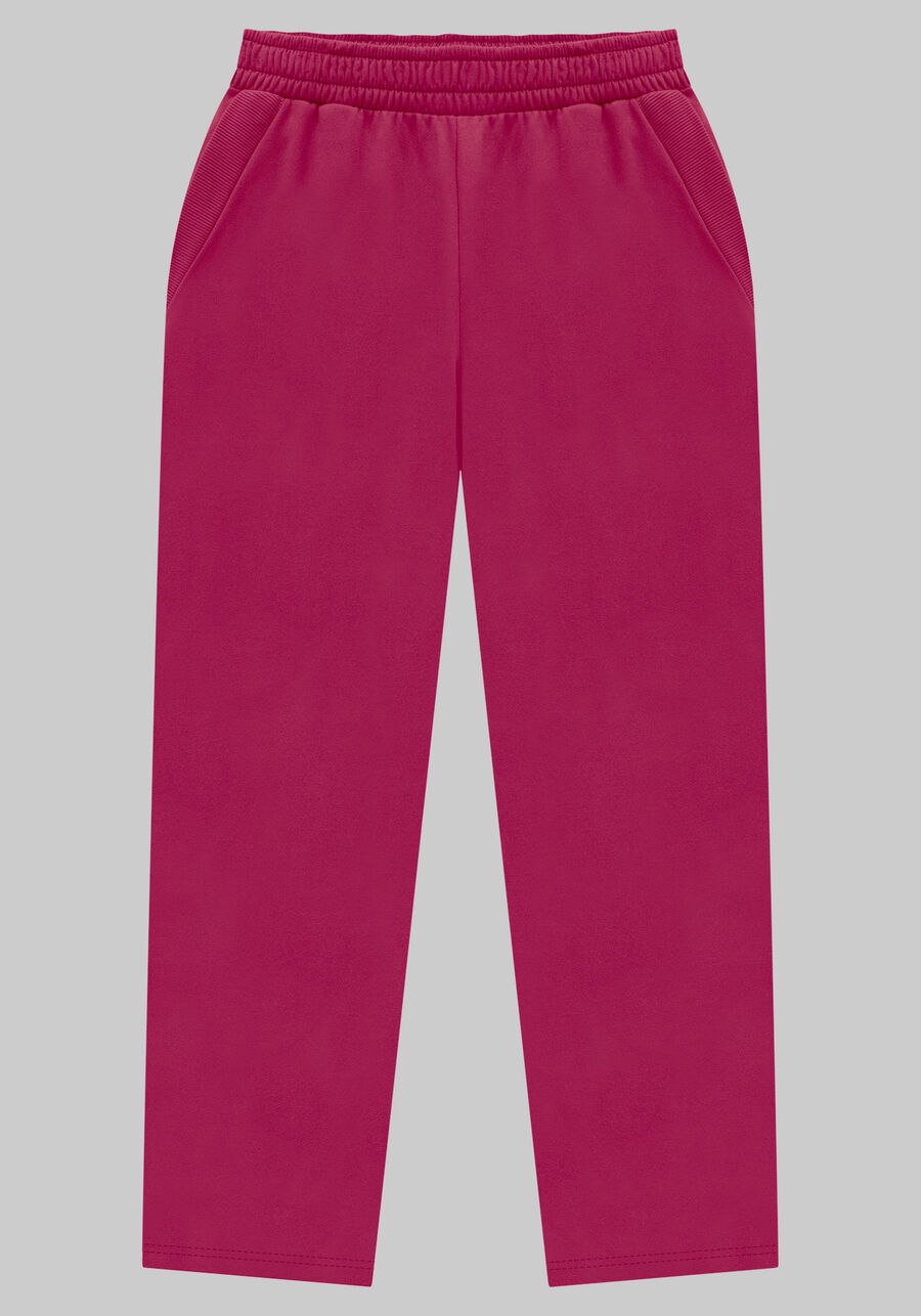 Conjunto Plus Size em Moletom com Recorte, ROSA DRY ROSE. Conjunto Plus Size em Moletom com Recorte, ROSA DRY ROSE, large.